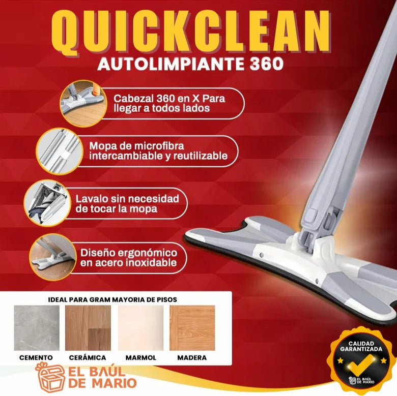 QuickClean - Mopa Limpiadora 360 + Balde