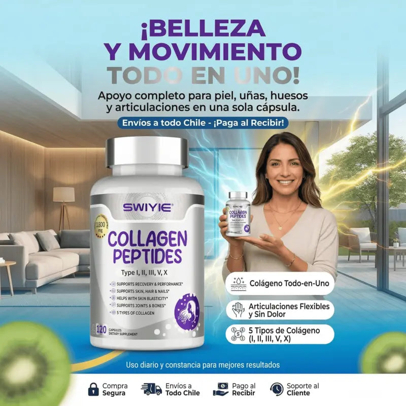 PEPTIDOS DE COLAGENO MEJORA LA PIEL, UÑAS, HUESOS Y ARTICULACIONES