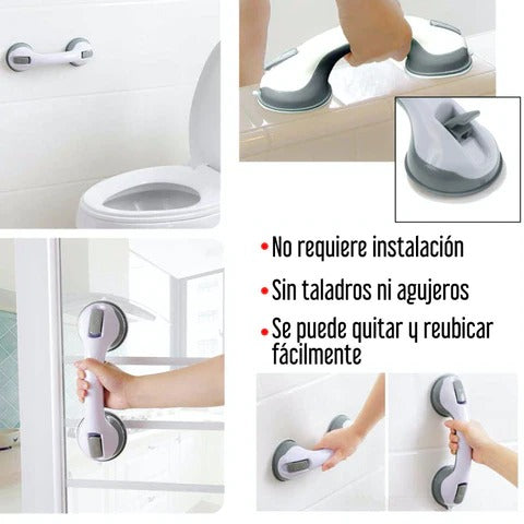 TrustyGrip - Barra de Baño con Ventosas