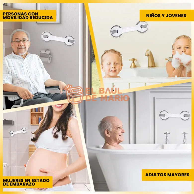 TrustyGrip - Barra de Baño con Ventosas