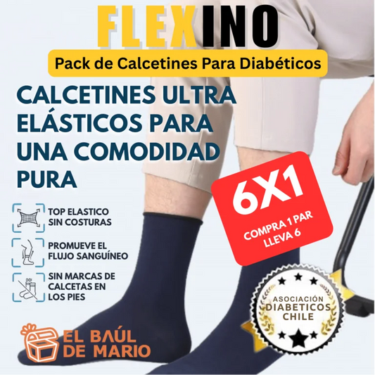 Flexino - Pack de Calcetines Para Diabéticos
