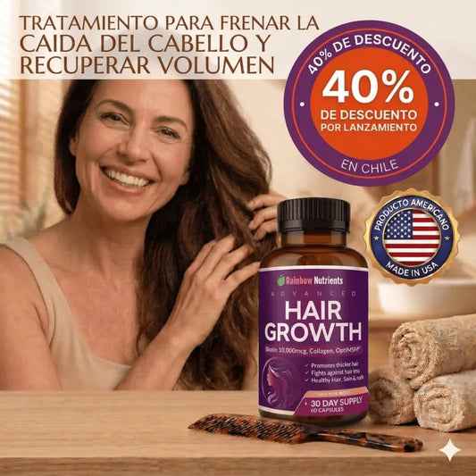 HAIR GROWTH - TRATAMIENTO PARA FRENAR LA CAIDA DEL CABELLO Y RECUPERAR VOLUMEN